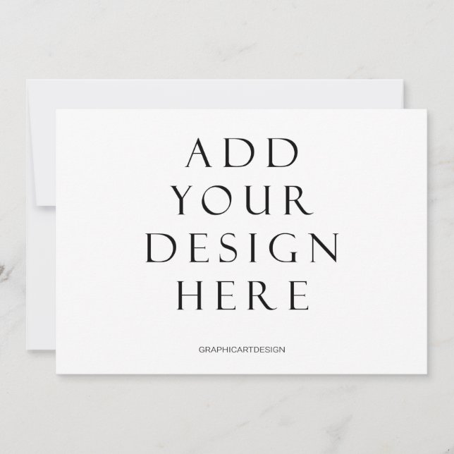 Tarjeta de invitación 5x7" sin impresión de diseño (Anverso)
