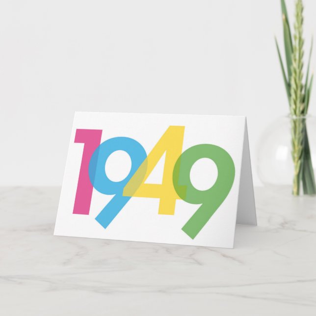 Tarjeta de invitación a 70. Cumpleaños - 1949 (Anverso)