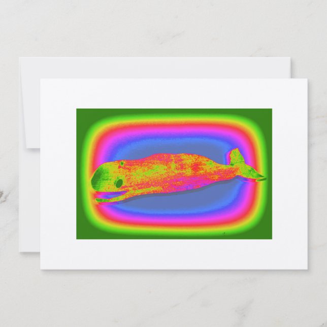 tarjeta de invitación a ballenas con una sonrisa c (Anverso)