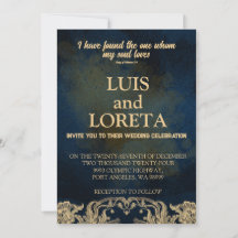 Tarjeta de invitación a boda de escritura que enco