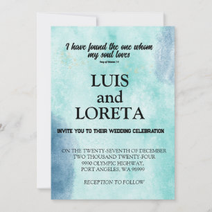 Tarjeta de invitación a boda de escritura que he e