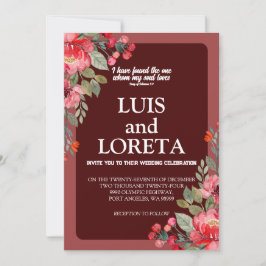 Tarjeta de invitación a boda de guiones encontré r