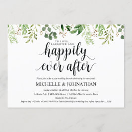 Tarjeta de invitación a brunch para Boda Post Gree