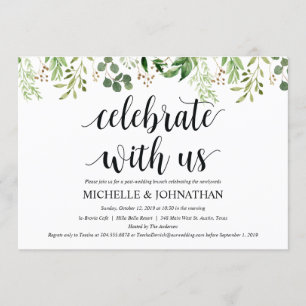 Tarjeta de invitación a brunch para Boda Post Gree