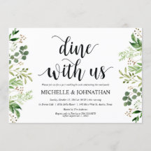 Tarjeta de invitación a brunch para Boda Post Gree