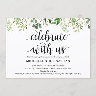 Tarjeta de invitación a brunch para Boda Post Gree
