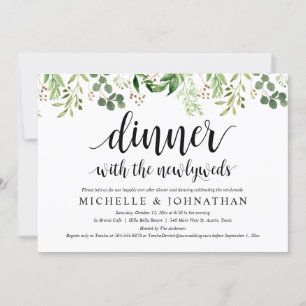 Tarjeta de invitación a brunch para Boda Post Gree