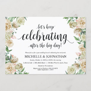 Tarjeta de invitación a brunch para el Boda de la