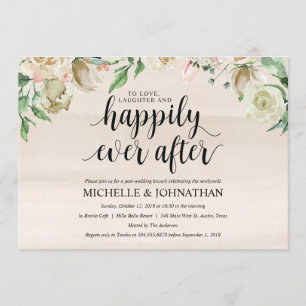 Tarjeta de invitación a brunch para el Boda de la 
