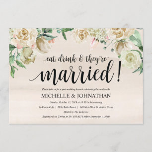 Tarjeta de invitación a brunch para el Boda de la 
