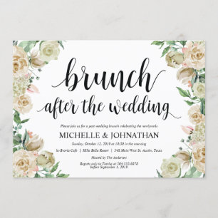 Tarjeta de invitación a brunch para el Boda de la 