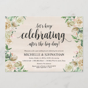 Tarjeta de invitación a brunch para el Boda de la
