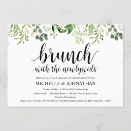 Tarjeta de invitación a brunch para el Boda Post G