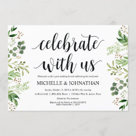 Tarjeta de invitación a brunch para el Boda Post G