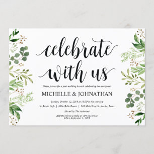 Tarjeta de invitación a brunch para el Boda Post G