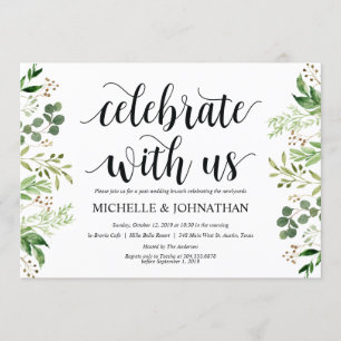Tarjeta de invitación a brunch para el Boda Post G