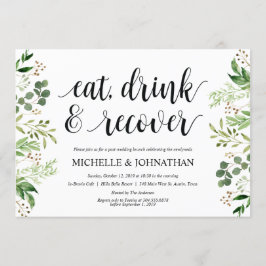 Tarjeta de invitación a brunch para el Boda Post G