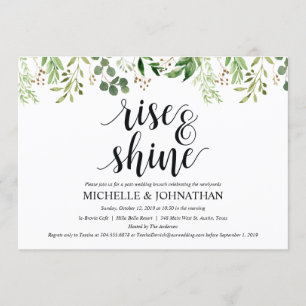 Tarjeta de invitación a brunch para el Boda Post G
