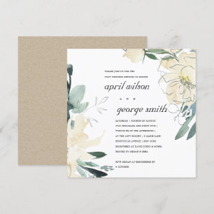 TARJETA DE INVITACIÓN A BRUNCH POST NUPCIAL FLORA