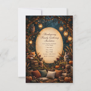 Tarjeta de Invitación a Cena de Acción de Gracias 