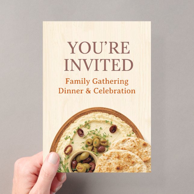 tarjeta de invitación a cena de MEDIO ORIENTE (Insitu (portátil))