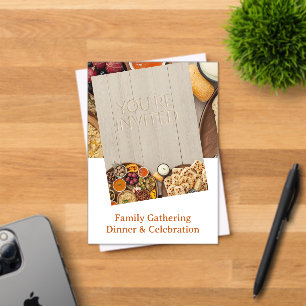 Tarjeta de invitación a cena de Oriente Medio