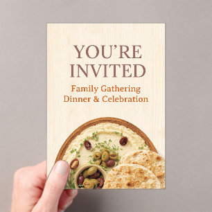 Tarjeta de invitación a cena de Oriente Medio