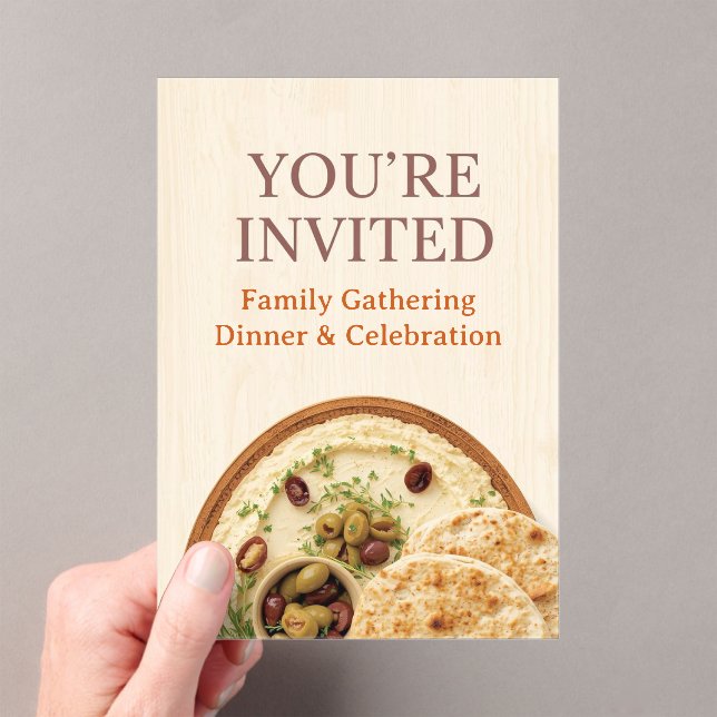 Tarjeta de invitación a cena de Oriente Medio (Insitu (portátil))