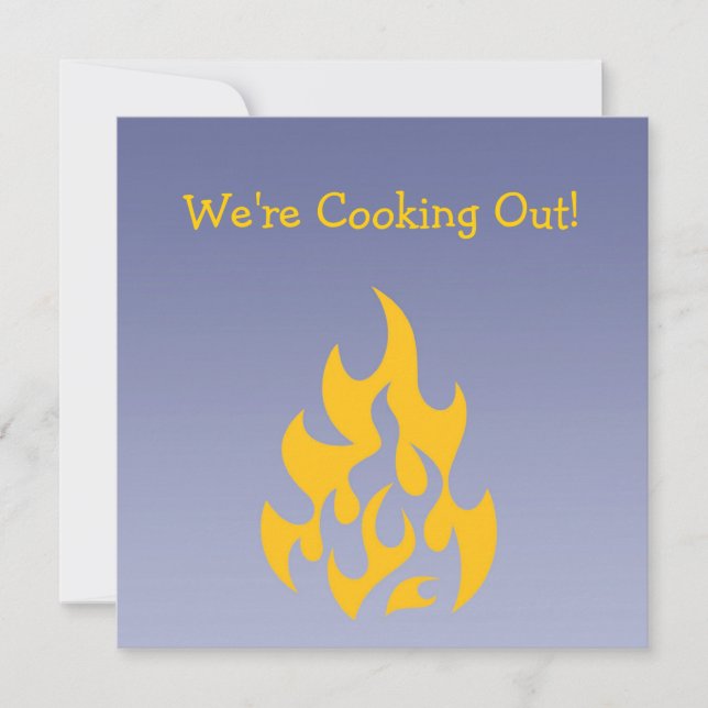 Tarjeta de invitación a cocinar barbacoa (Anverso)