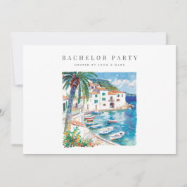 Tarjeta de invitación a despedida de soltero Medit