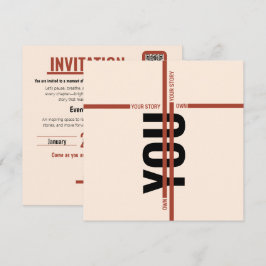 Tarjeta de invitación a evento motivacional modern