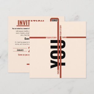 Tarjeta de invitación a evento motivacional modern