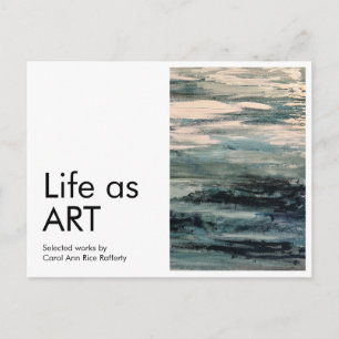 Tarjeta de invitación a exposición de arte del art