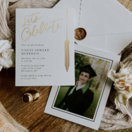 Tarjeta de invitación a Fiesta de grado de Relieve