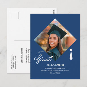 Tarjeta de Invitación a Fiesta de Graduación con F