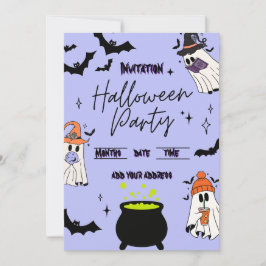 Tarjeta de invitación a fiesta de Halloween