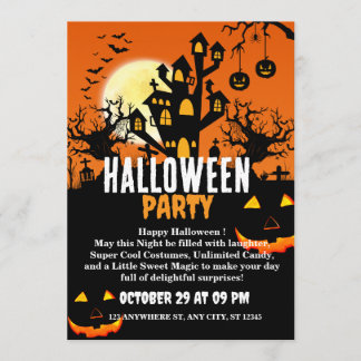 Tarjeta de Invitación a Fiesta de Halloween