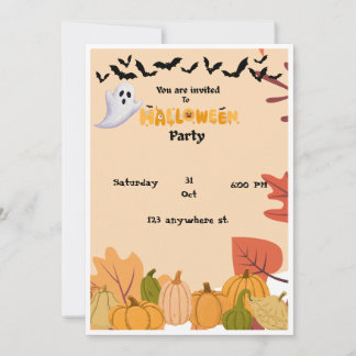 Tarjeta de Invitación a Fiesta de Halloween