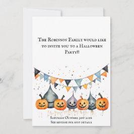 Tarjeta de Invitación a Fiesta de Halloween de Cal