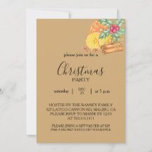 Tarjeta de Invitación a Fiesta de Navidad