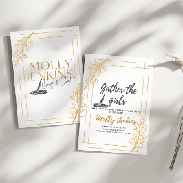 Tarjeta de invitación a fiesta de soltera con tema