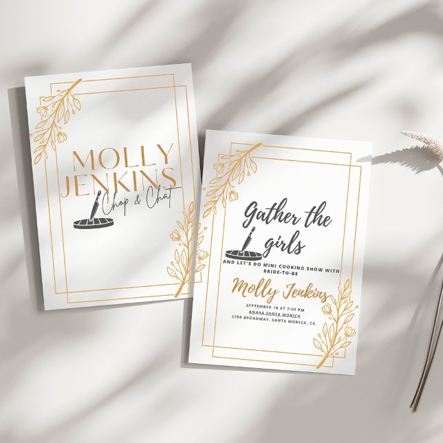 Tarjeta de invitación a fiesta de soltera con tema (Subido por el creador)