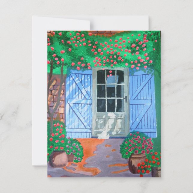 tarjeta de invitación a French Farm (Anverso)