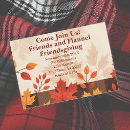 Tarjeta de Invitación a Friendsgiving de Amigos y 
