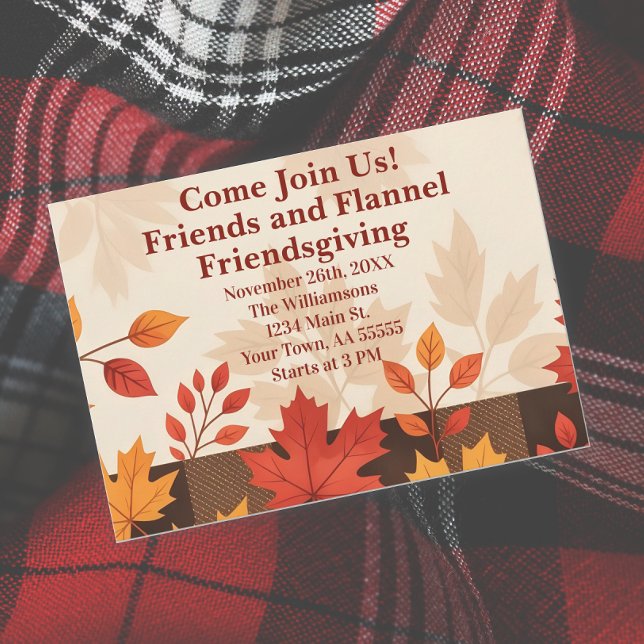 Tarjeta de Invitación a Friendsgiving de Amigos y  (Subido por el creador)