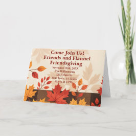 Tarjeta de Invitación a Friendsgiving de Amigos y 