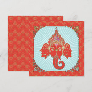 Tarjeta de Invitación a GANESHA Dios Indio