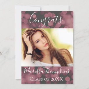 Tarjeta de invitación a graduación de Moda Lavende