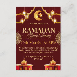 Tarjeta de Invitación a Iftar de Ramadán