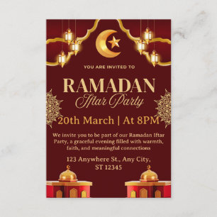 Tarjeta de Invitación a Iftar de Ramadán